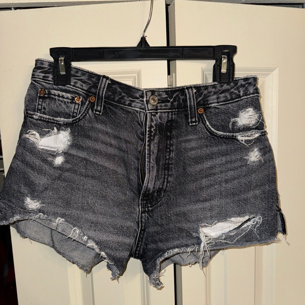 Abercrombie & Fitch Black Denim Shorts